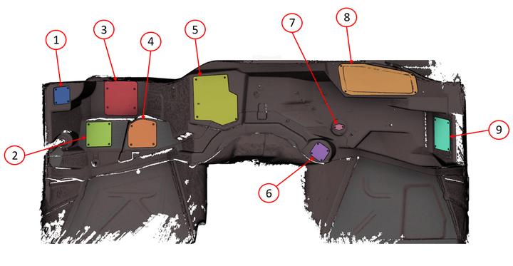 Corvette C6 Firewall Block Off Plates