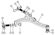 S13 LOWER CONTROL ARM ASSEMBLY SPARE PARTS