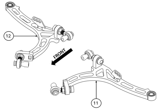 S13 LOWER CONTROL ARM ASSEMBLY SPARE PARTS