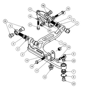 NISSAN 370Z MEGA MANTIS LOWER CONTROL ARM ASSEMBLY SPARE PARTS