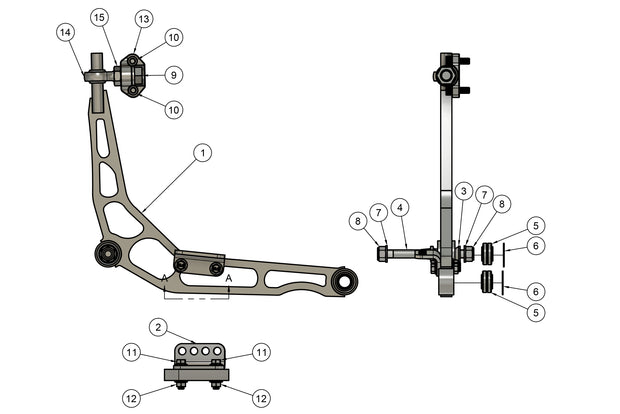 BMW E46 LOWER CONTROL ARM ASSEMBLY SPARE PARTS