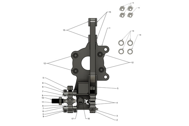 S-CHASSIS KNUCKLE ASSEMBLY SPARE PARTS