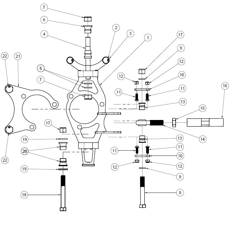 CORVETTE C5/C6 KNUCKLE ASSEMBLY SPARE PARTS